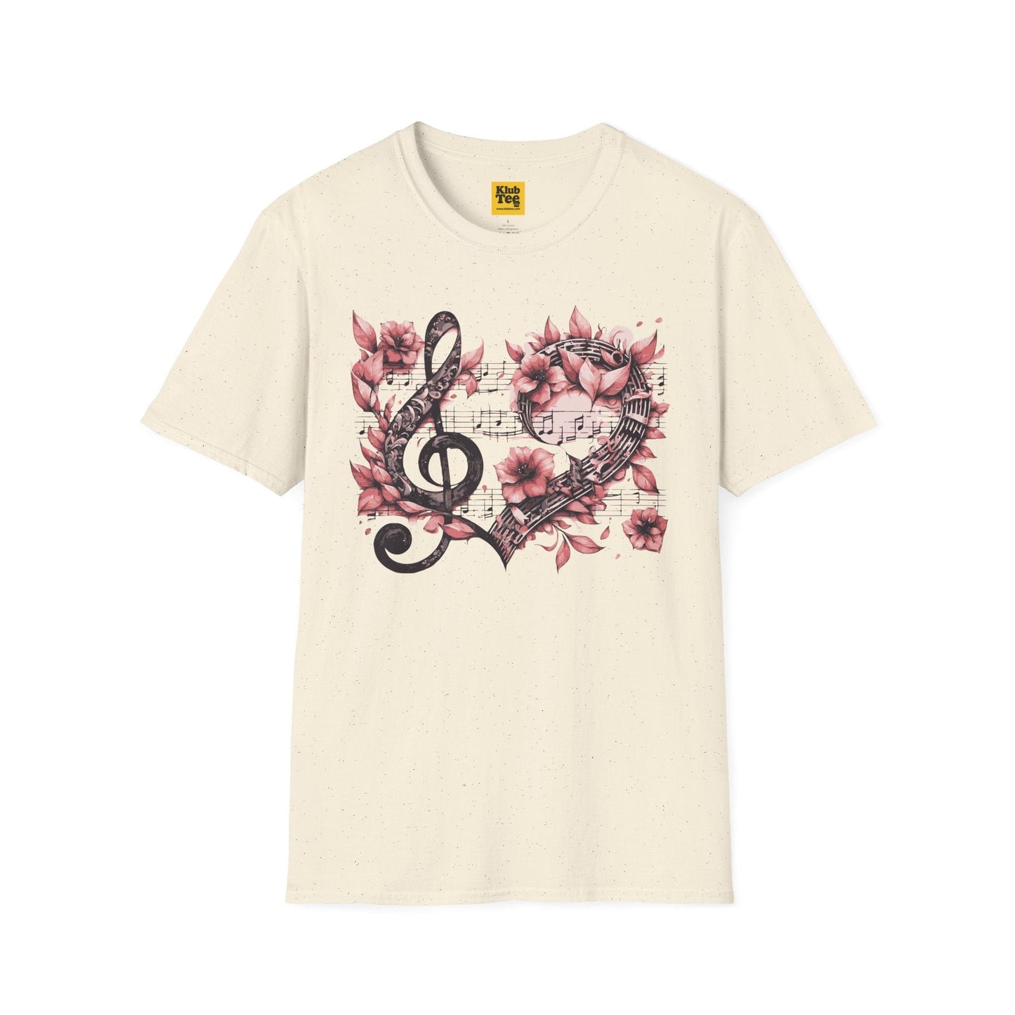 Floral Music Note T-Shirt - Single Note Design