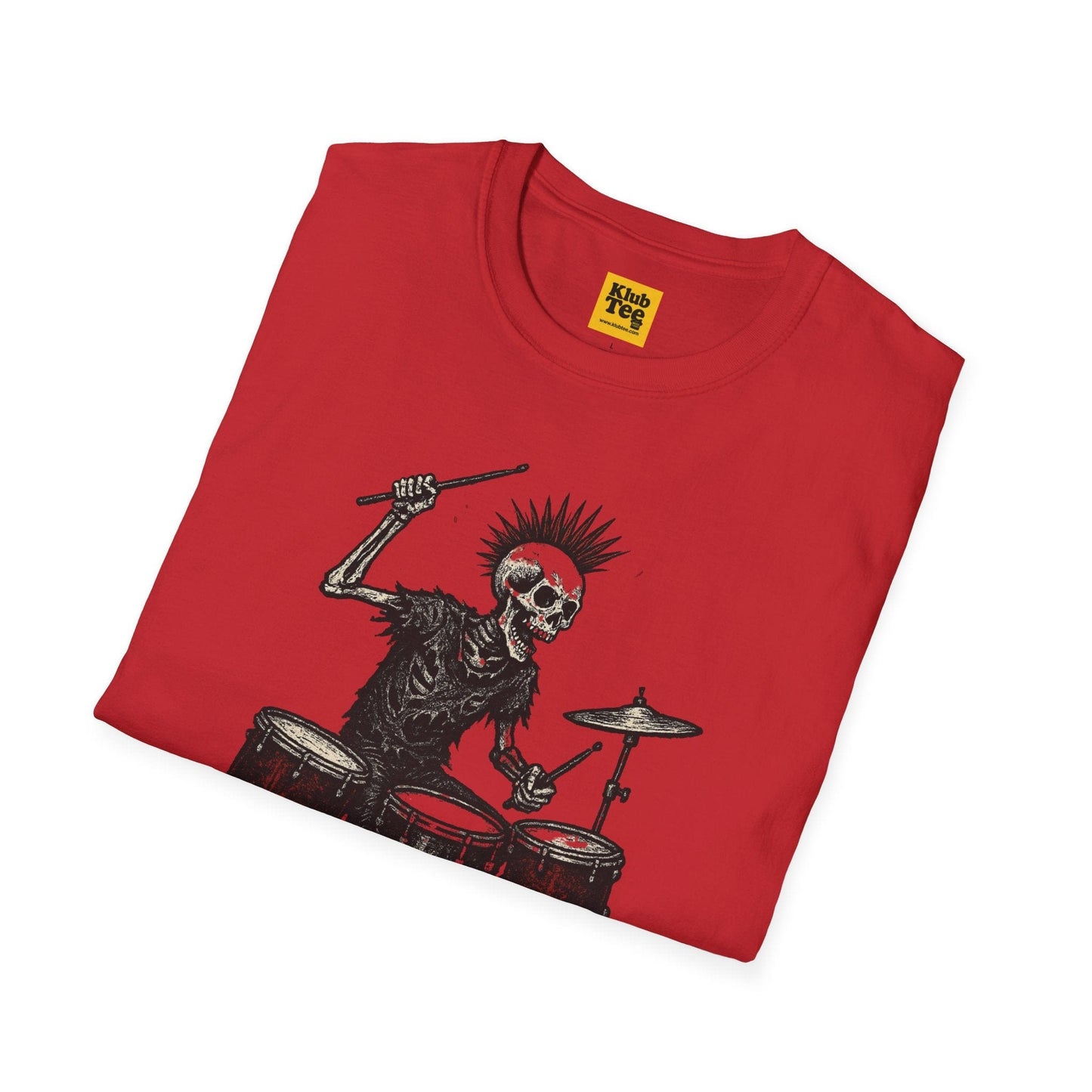 Rockin' Skeleton Drummer T-Shirt - Attitude Design