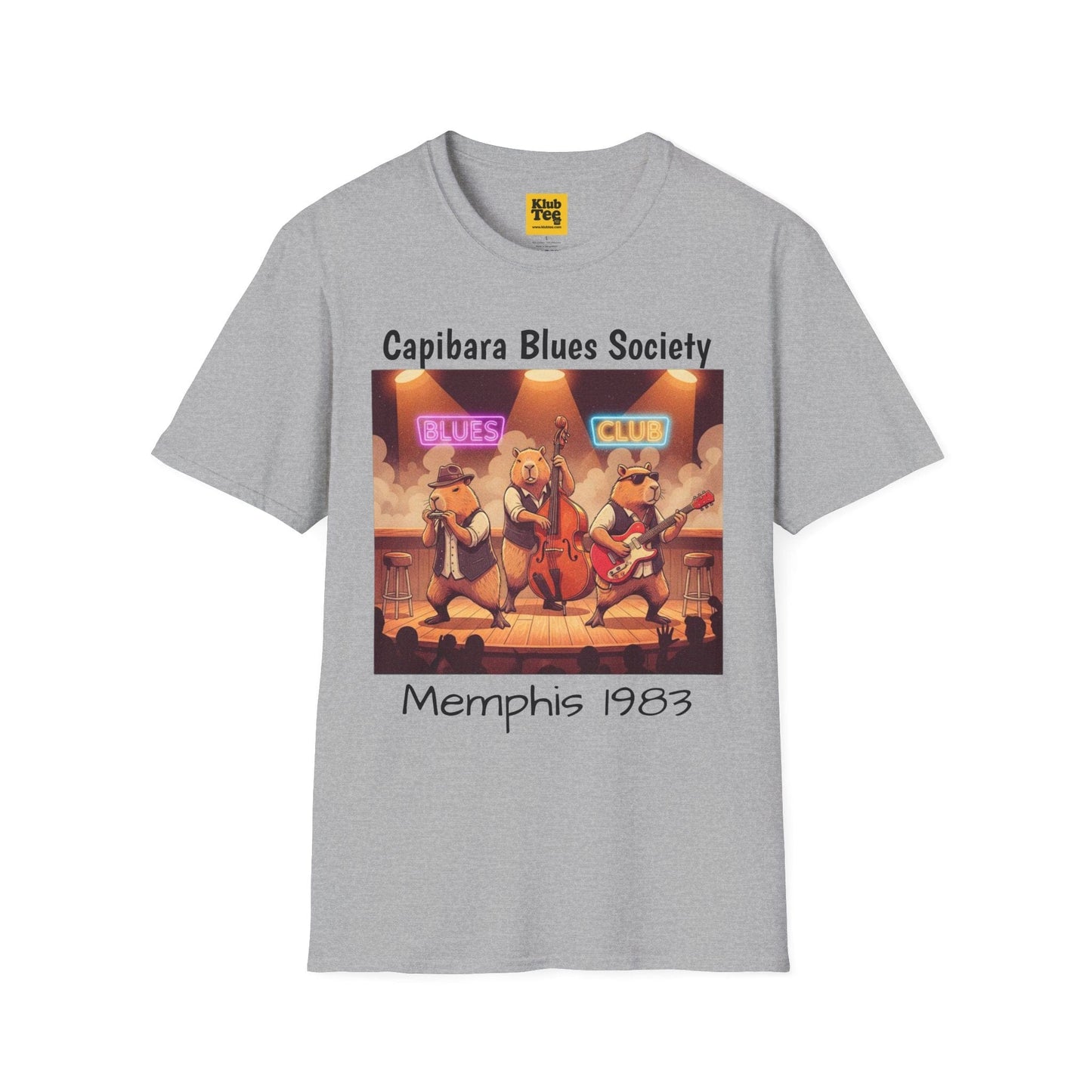 Capybara Blues Society T-Shirt - Retro Music Tee