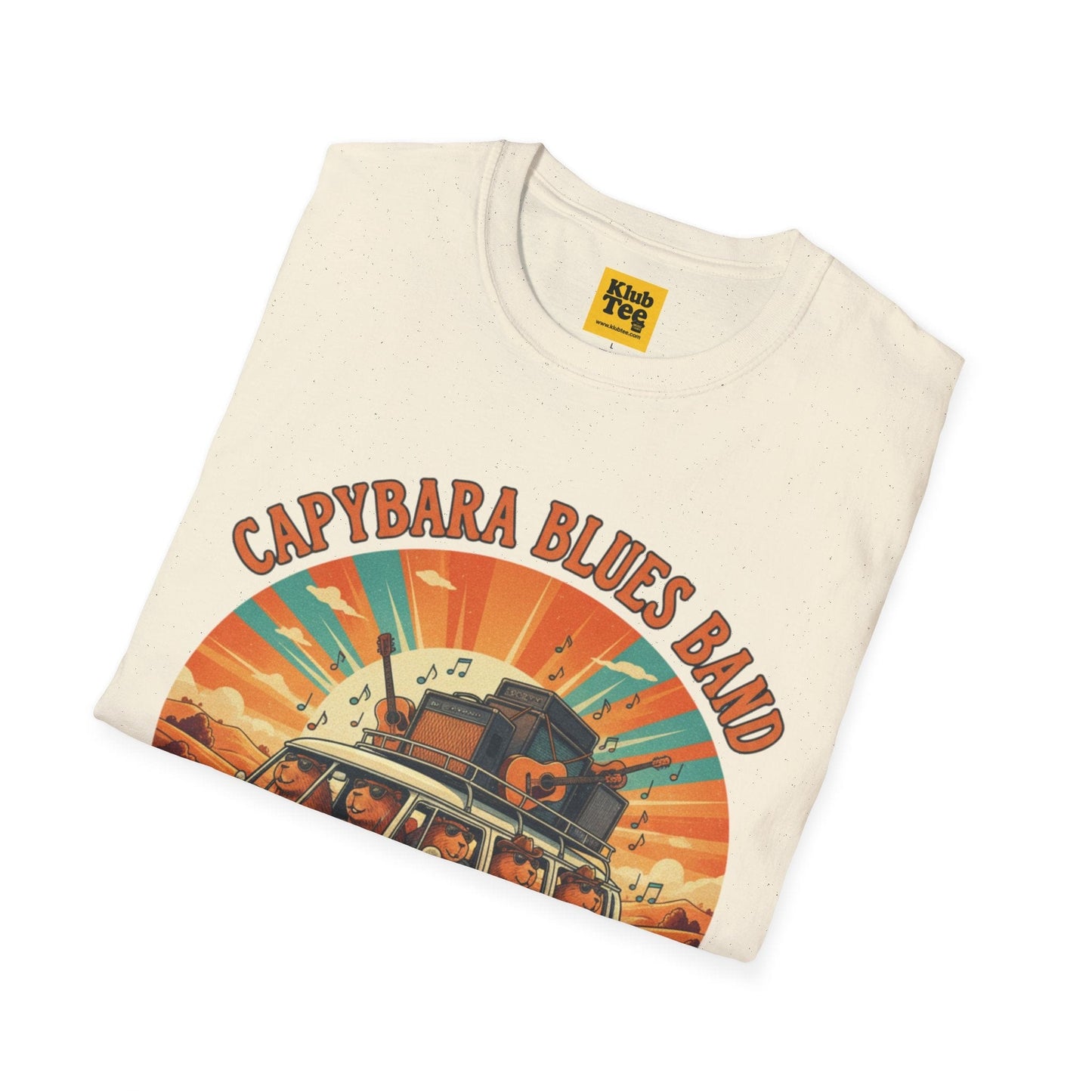 Capybara Blues Band T-Shirt - Vintage Road Trip Tee
