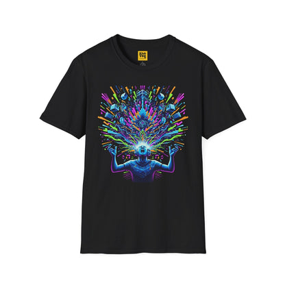 Vibrant Mind Explosion T-Shirt - Artistic