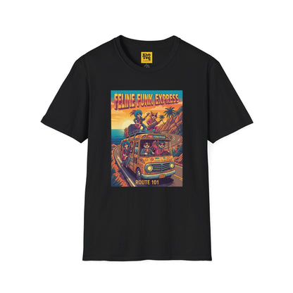 Feline Funk Express T-Shirt - Cat Lover Vintage Tee