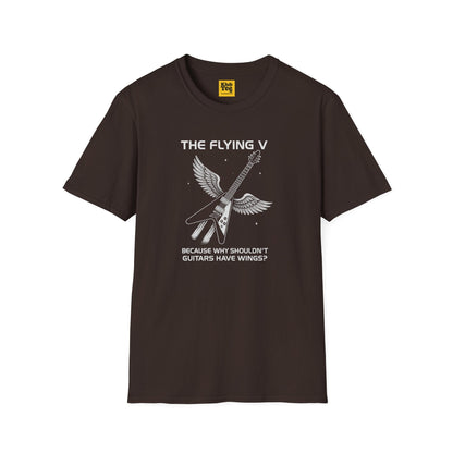 Flying V Guitar T-Shirt - Rock Icon Design