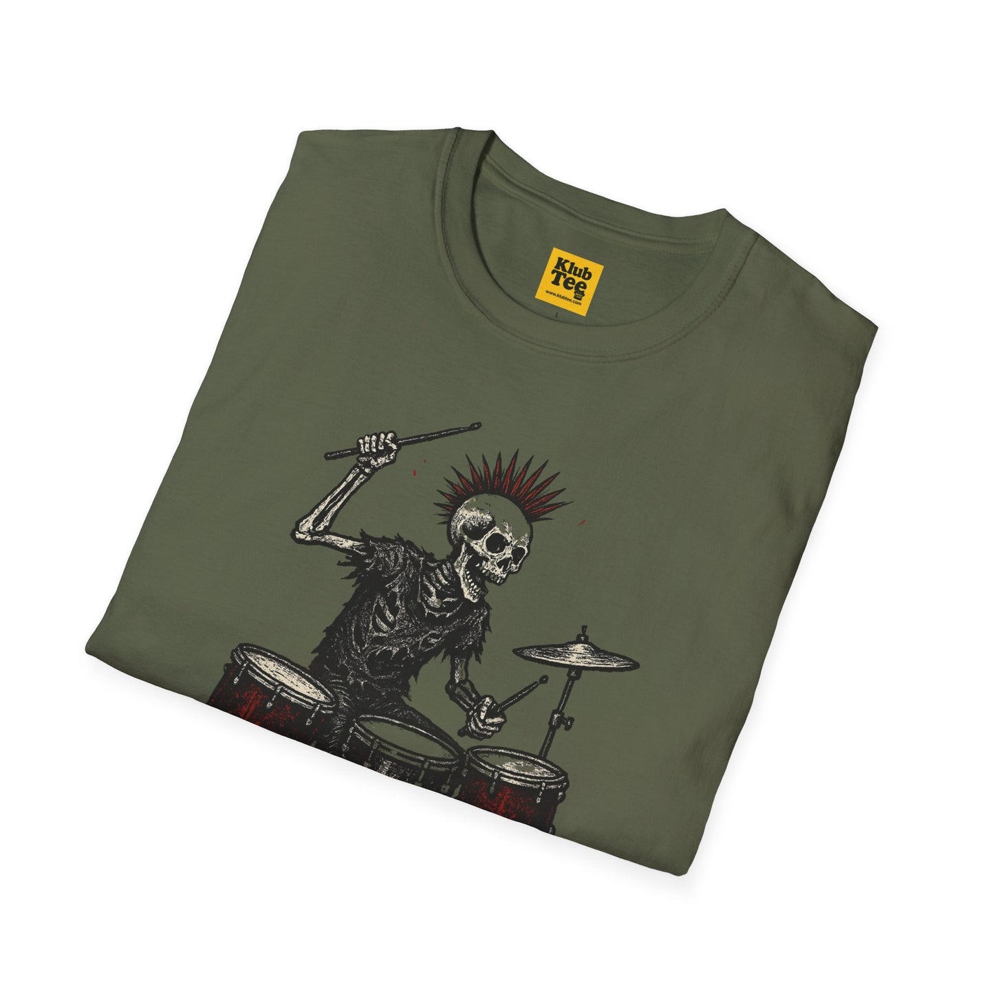 Rockin' Skeleton Drummer T-Shirt - Attitude Design