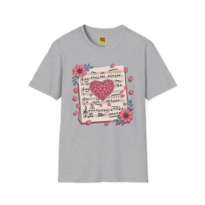 Romantic Music Notes T-Shirt - Love Song