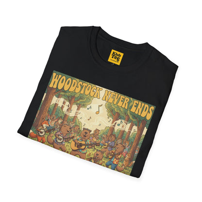 Woodstock Never Ends T-Shirt - Retro Peace Festival