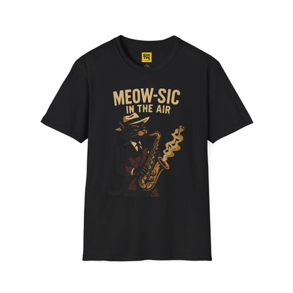 Meow-sic in the Air T-Shirt - Cat Jazz