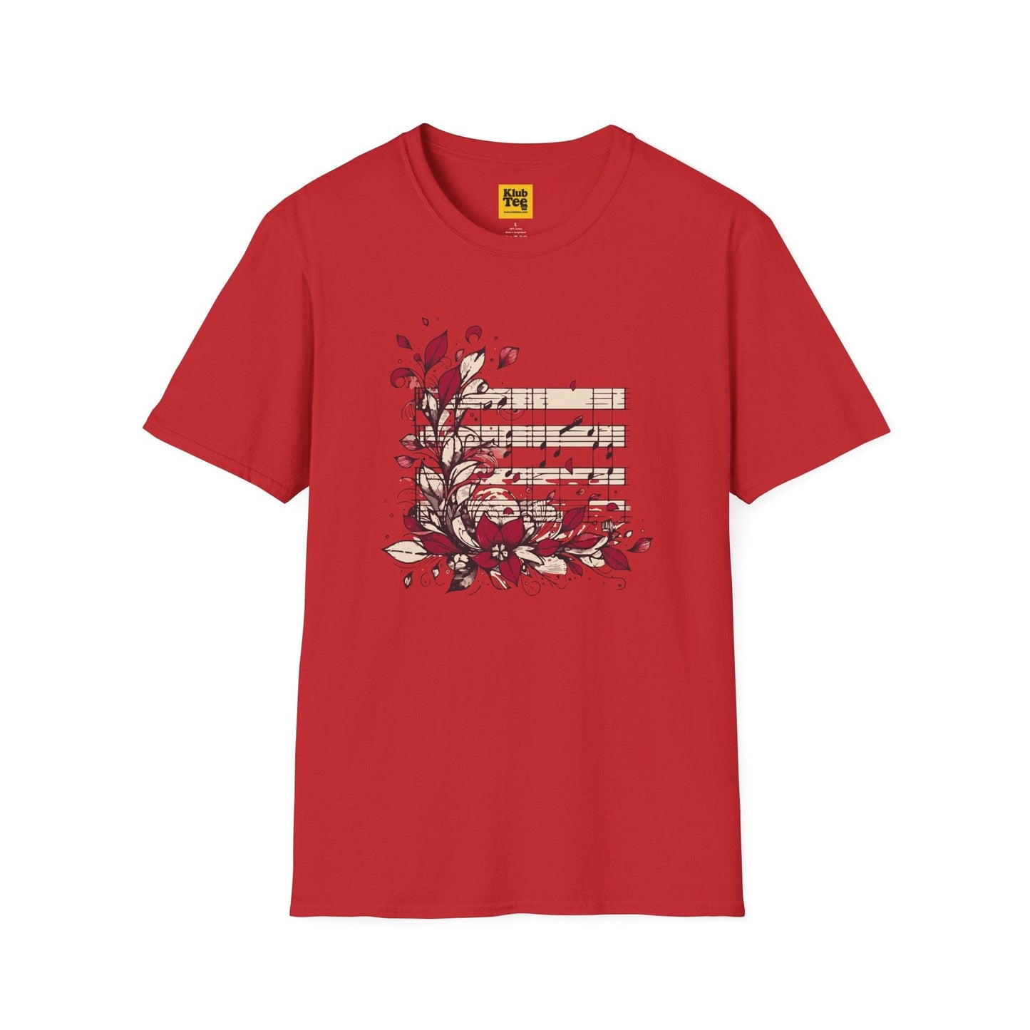 Floral Music Notes T-Shirt - Garden Melody