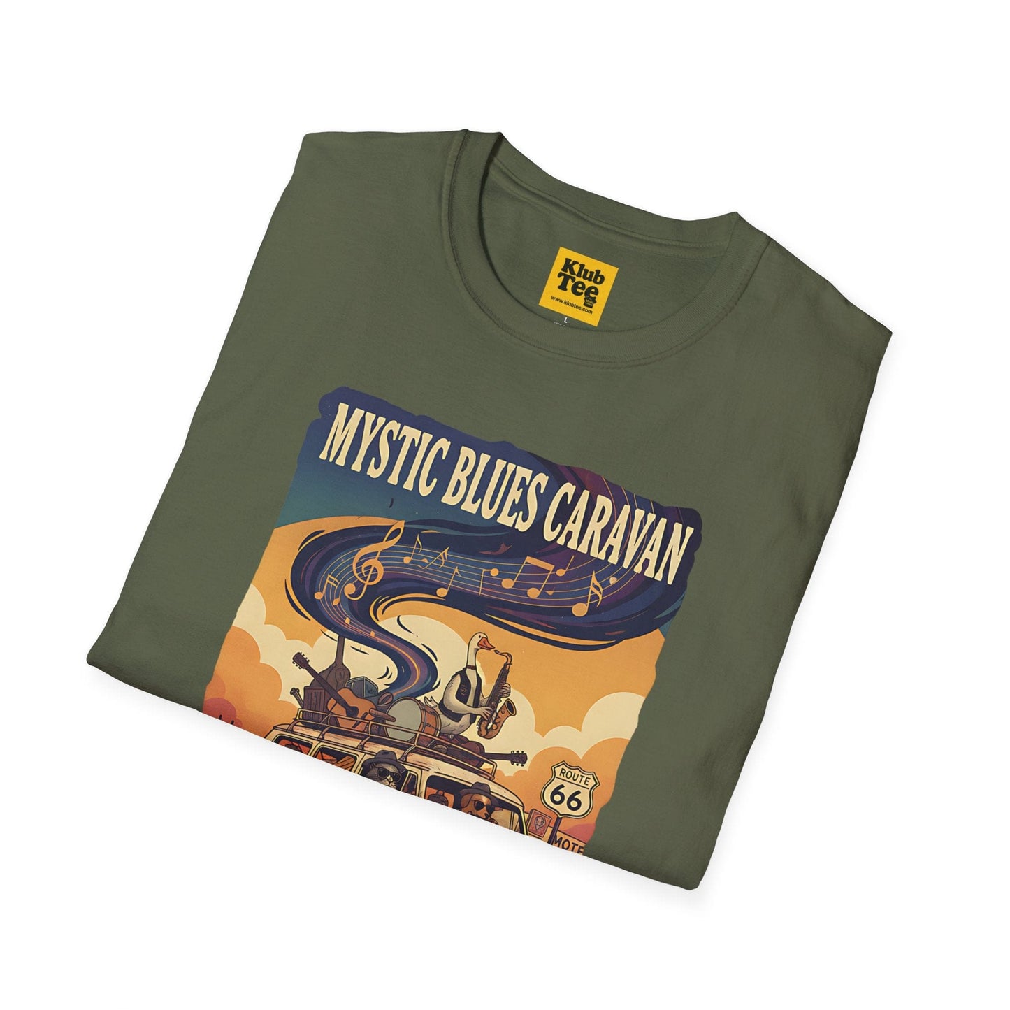 Route 66 Mystic Blues T-Shirt - Vintage Travel Tee