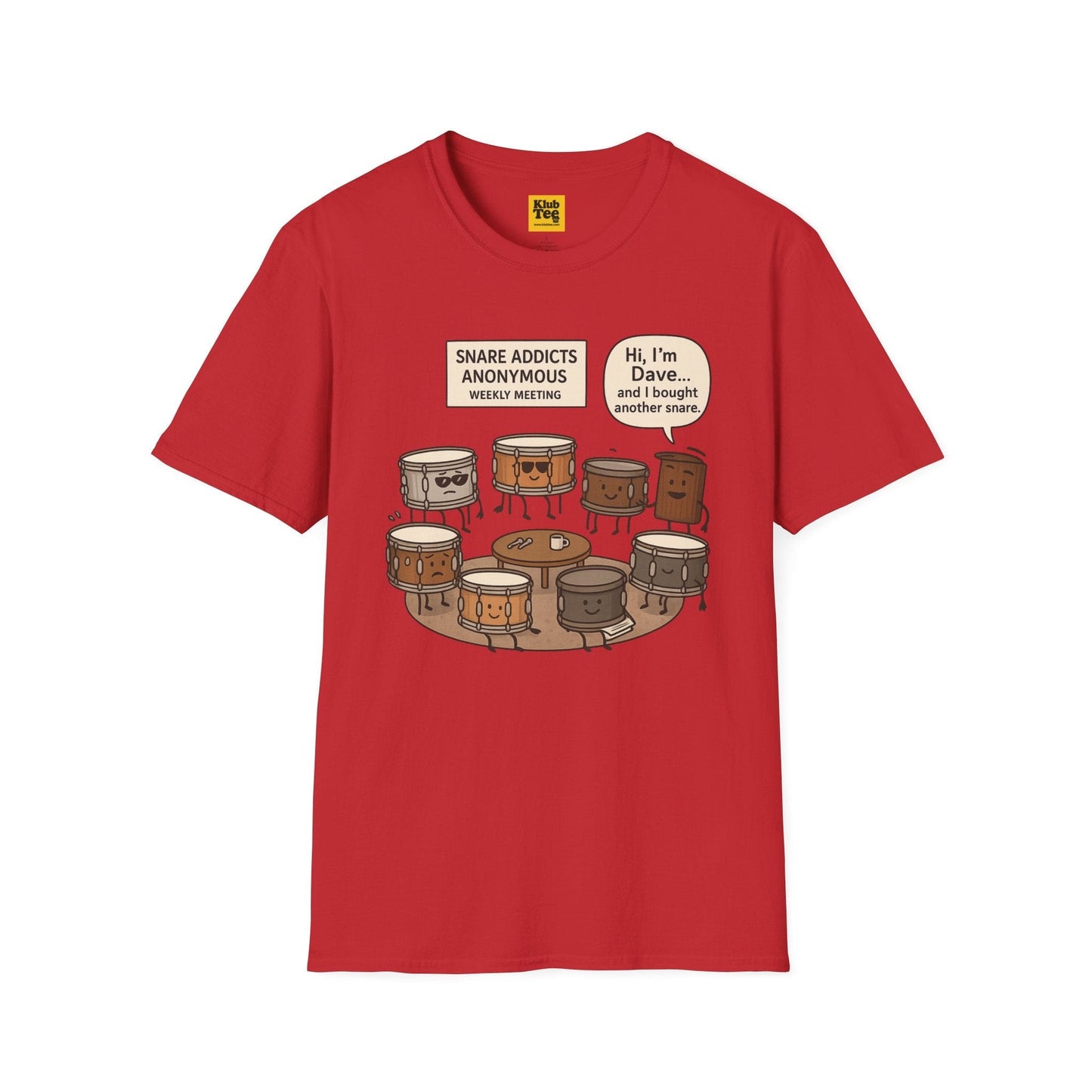 Snare Addicts Anonymous T-Shirt - Drummer Humor