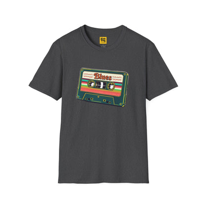 Vintage Blues Cassette T-Shirt - Retro Music
