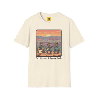 Whimsical Cat Band T-Shirt - Fun Animal Lover Gift