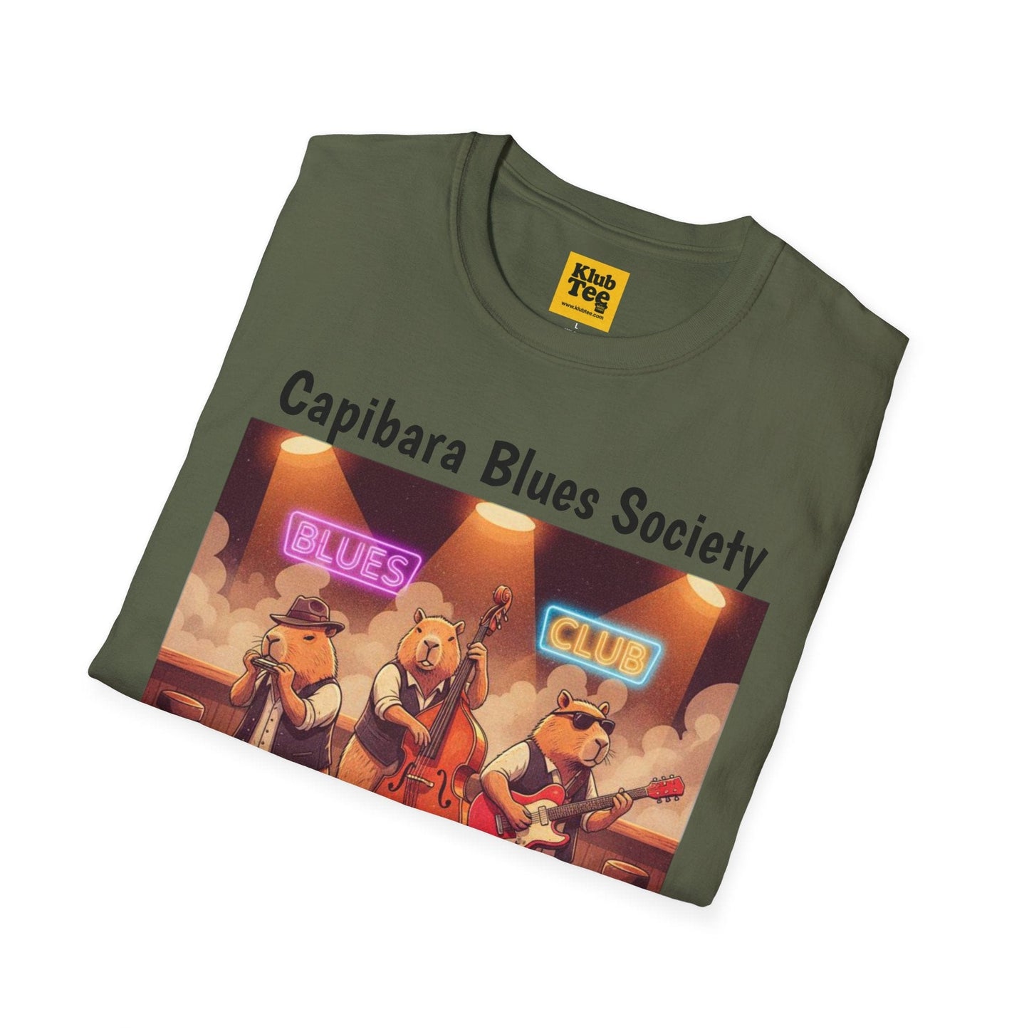 Capybara Blues Society T-Shirt - Retro Music Tee