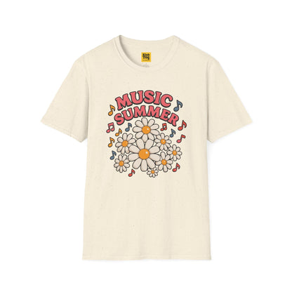 Summer Floral Music T-Shirt - Seasonal Design