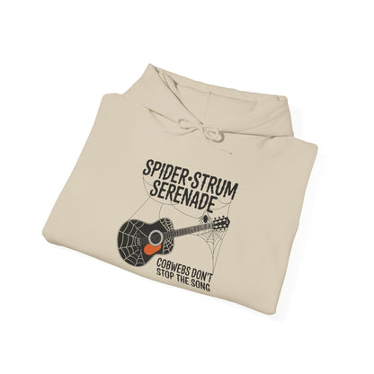 Spider-Strum Serenade Halloween Hoodie - Music Spook