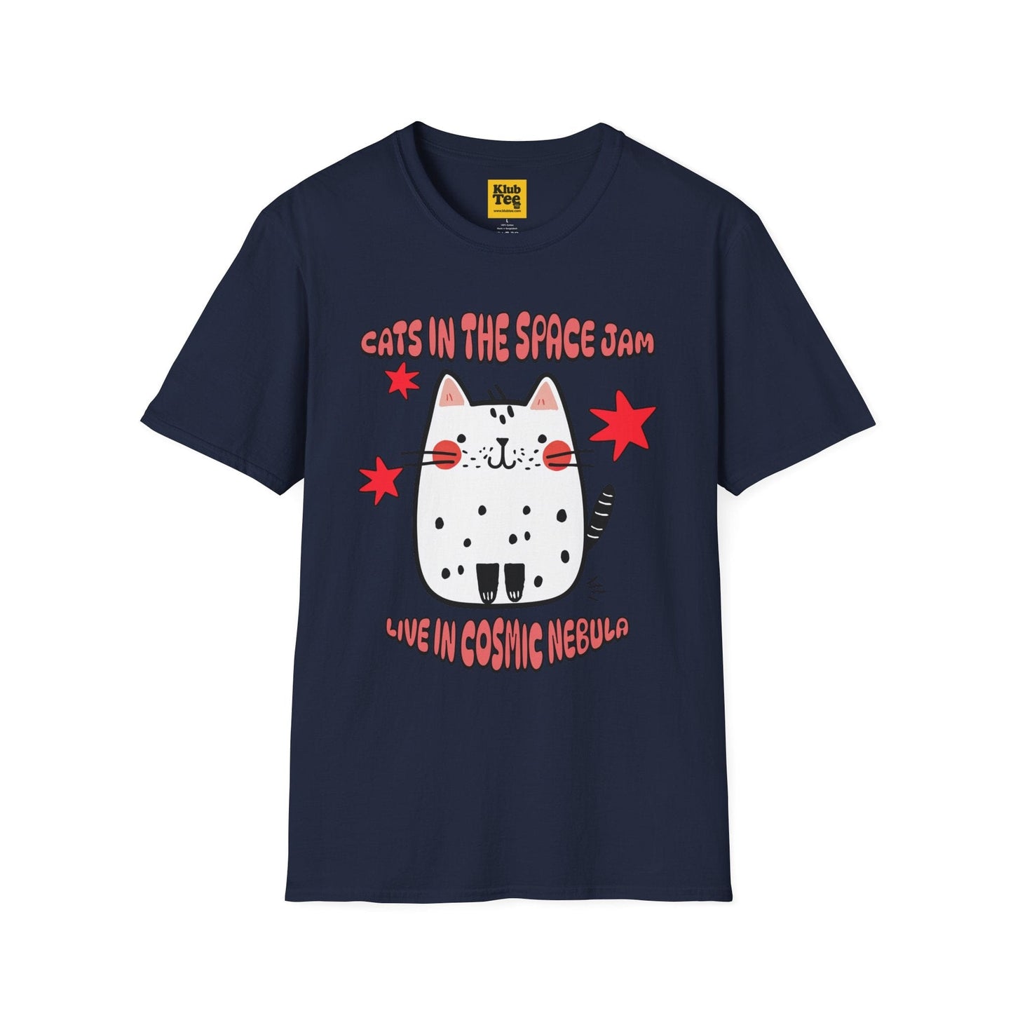 Cosmic Cats T-Shirt - Space Feline Music Tee