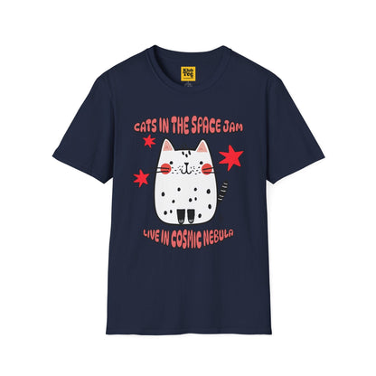Cosmic Cats T-Shirt - Space Feline Music Tee