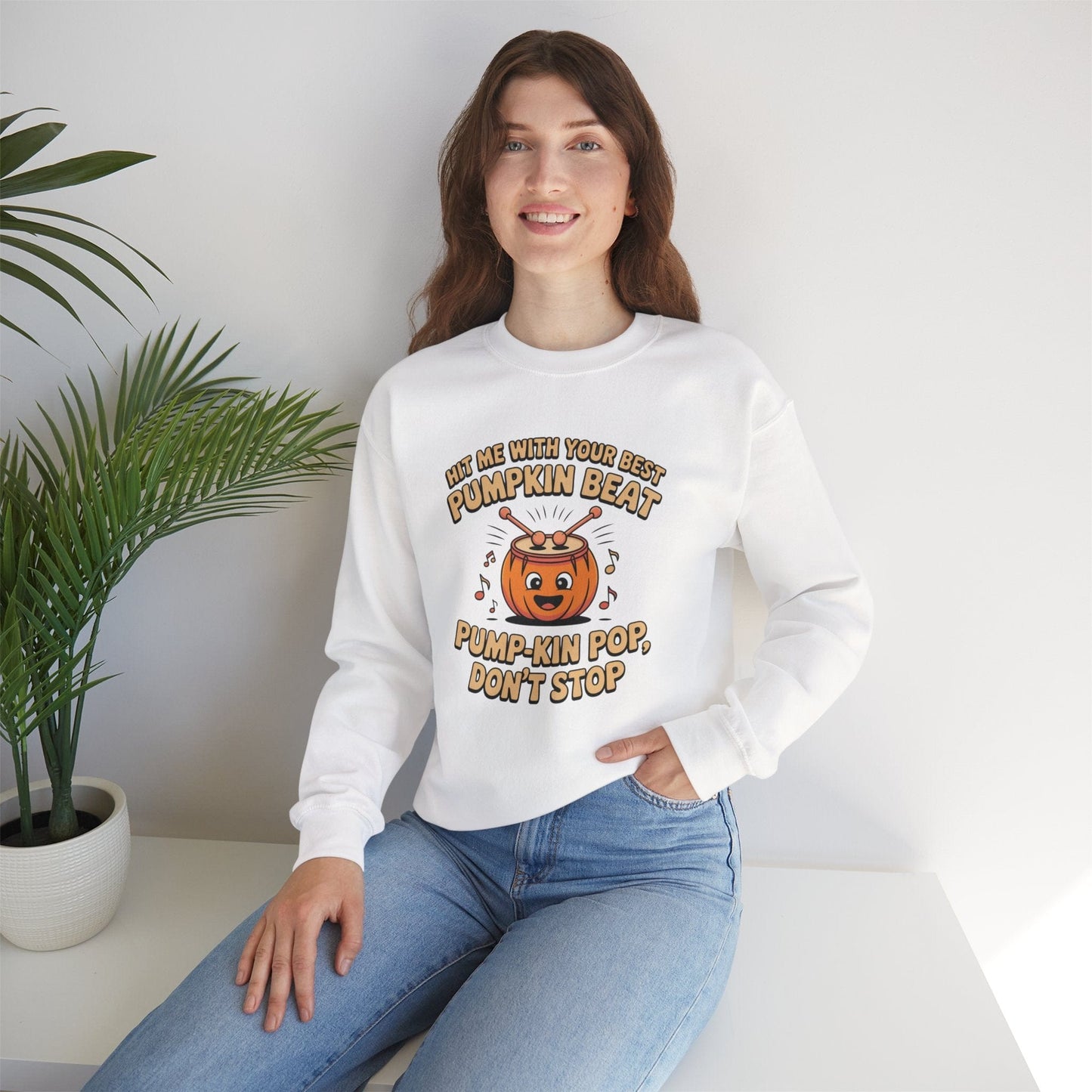 Pumpkin Beat Halloween Sweatshirt - Cozy Music Tee