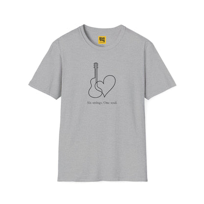 Six Strings One Soul T-Shirt - Guitar Love
