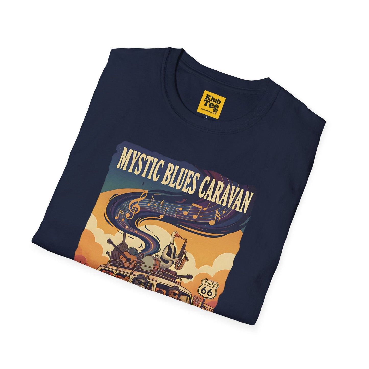 Route 66 Mystic Blues T-Shirt - Vintage Travel Tee