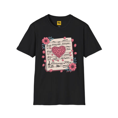 Romantic Music Notes T-Shirt - Love Song