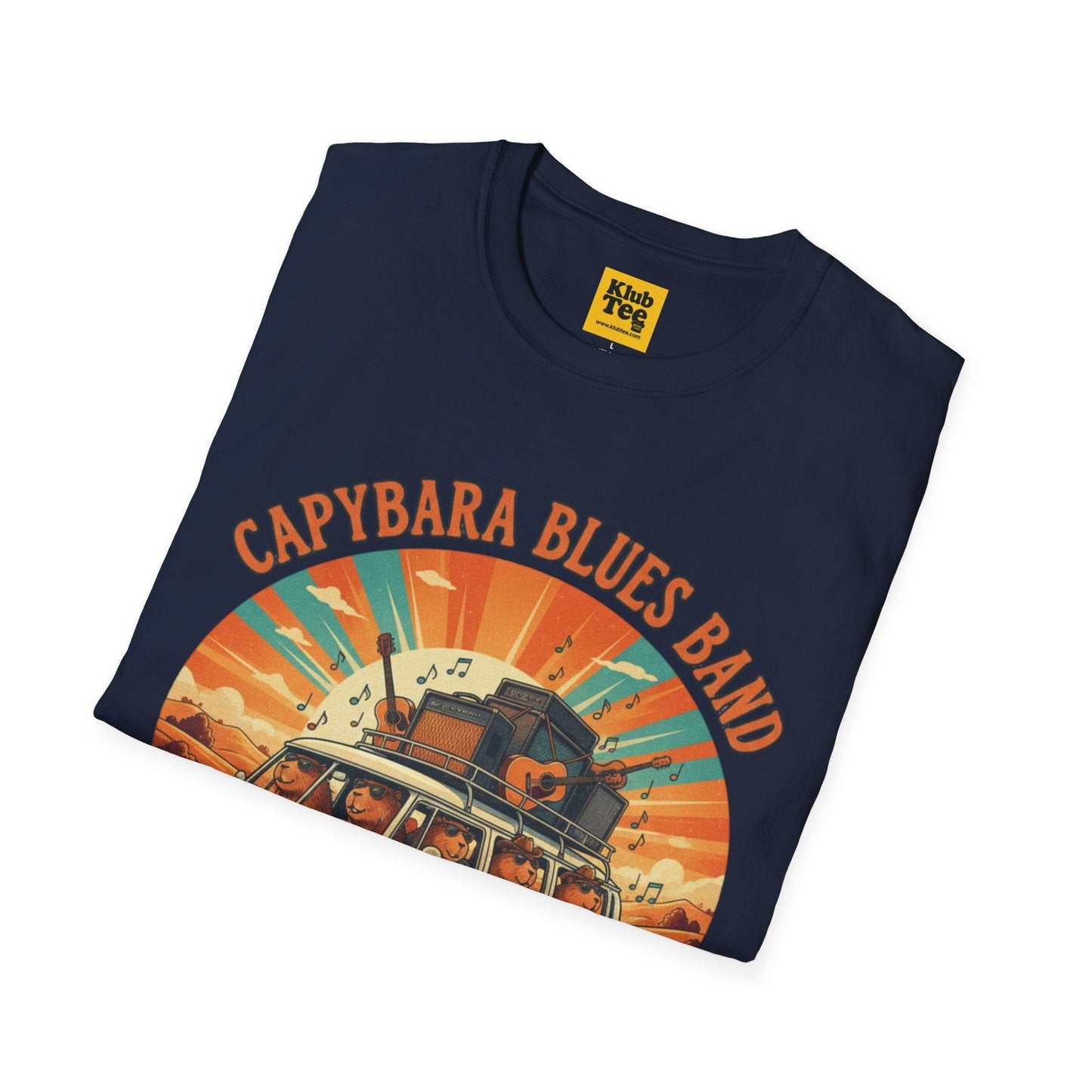 Capybara Blues Band T-Shirt - Vintage Road Trip Tee