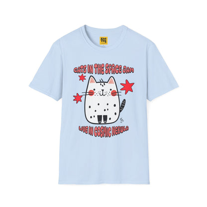 Cosmic Cats T-Shirt - Space Feline Music Tee