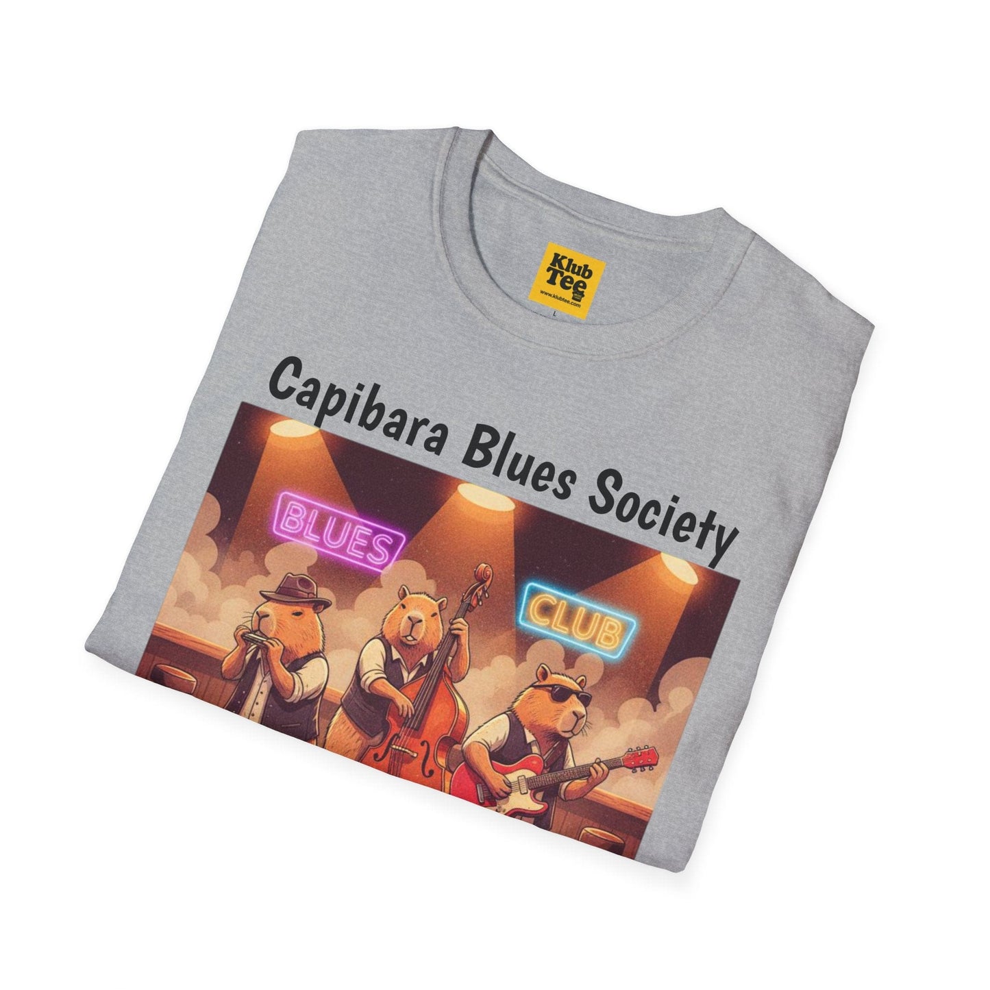 Capybara Blues Society T-Shirt - Retro Music Tee