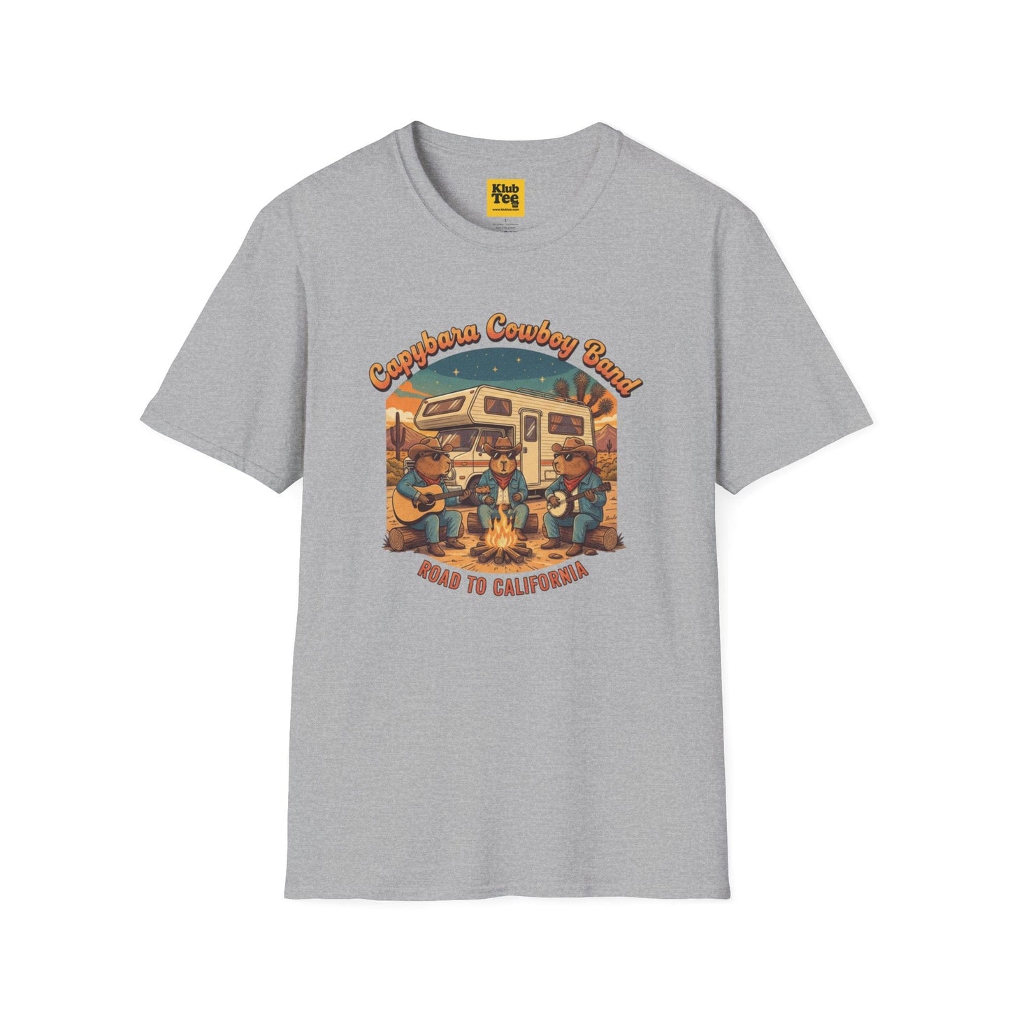 Capybara Cowboy Band T-Shirt - Road Trip Adventure Tee