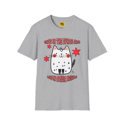 Cosmic Cats T-Shirt - Space Feline Music Tee