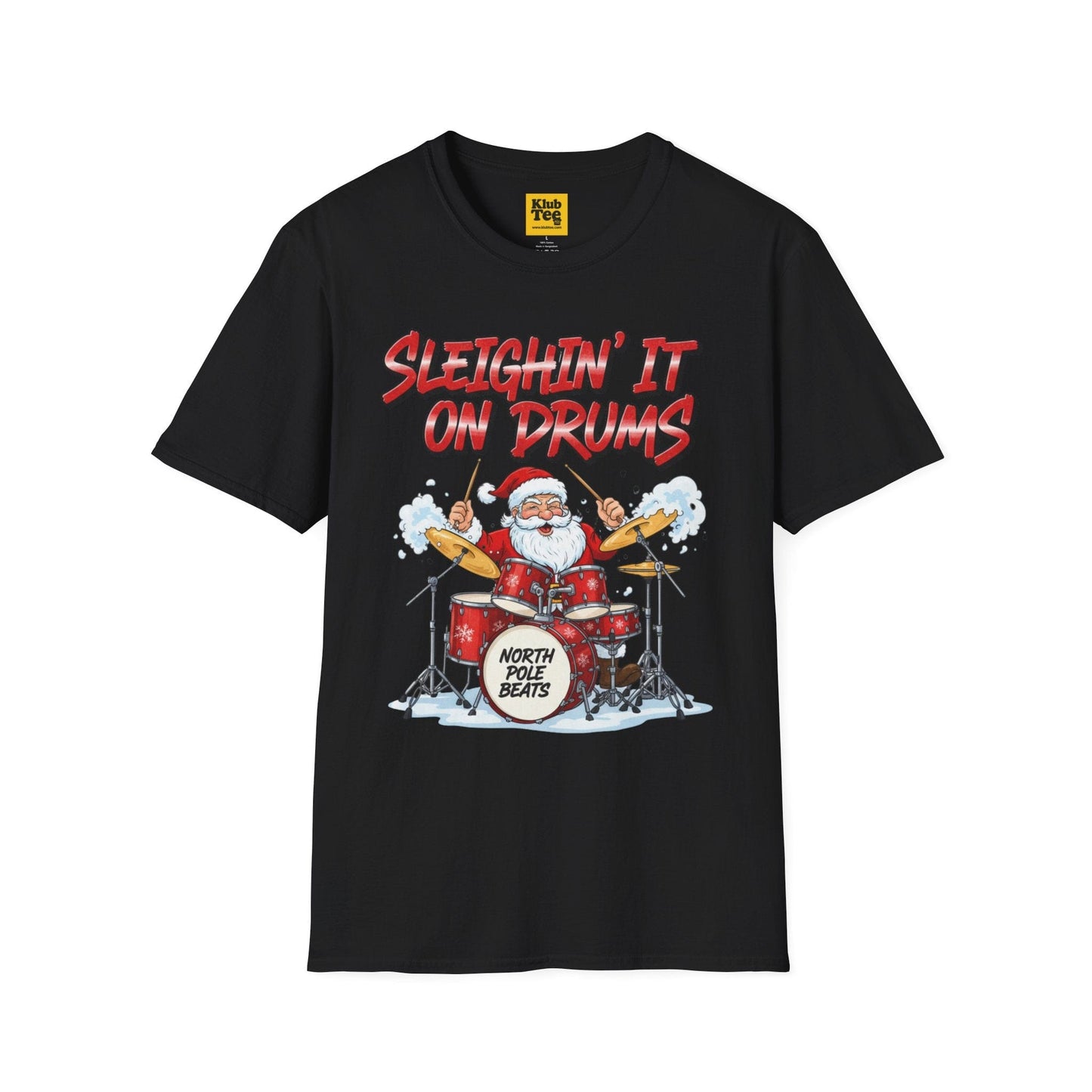 Sleighin' It on Drums T-Shirt - Christmas Drummer