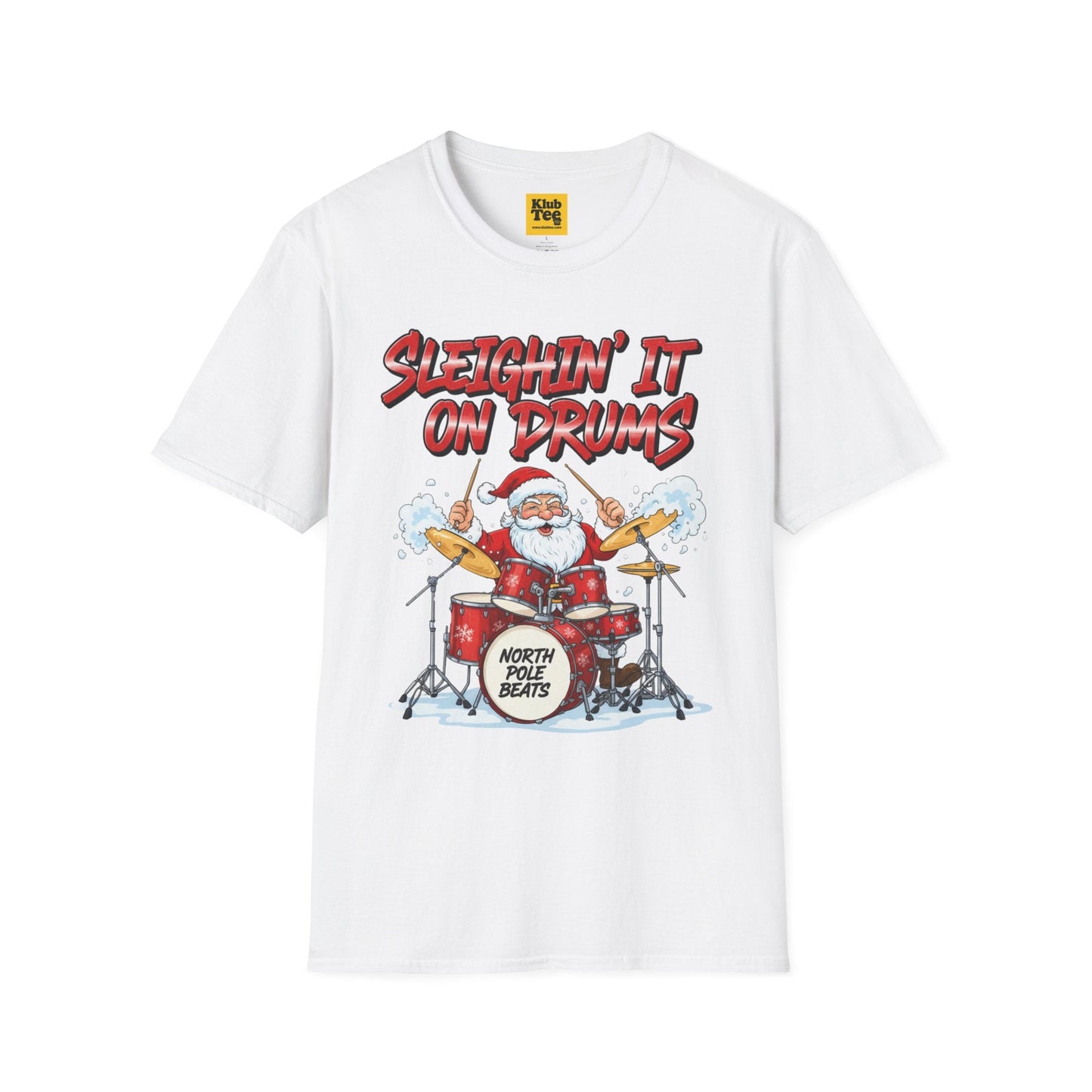 Sleighin' It on Drums T-Shirt - Christmas Drummer