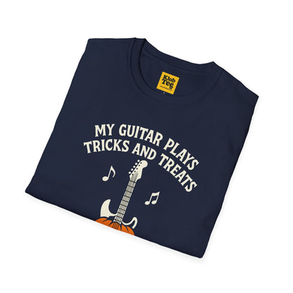 Halloween Guitar T-Shirt - Spooky Music Design