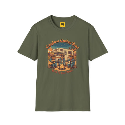 Capybara Cowboy Band T-Shirt - Road Trip Adventure Tee