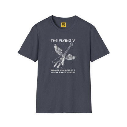 Flying V Guitar T-Shirt - Rock Icon Design
