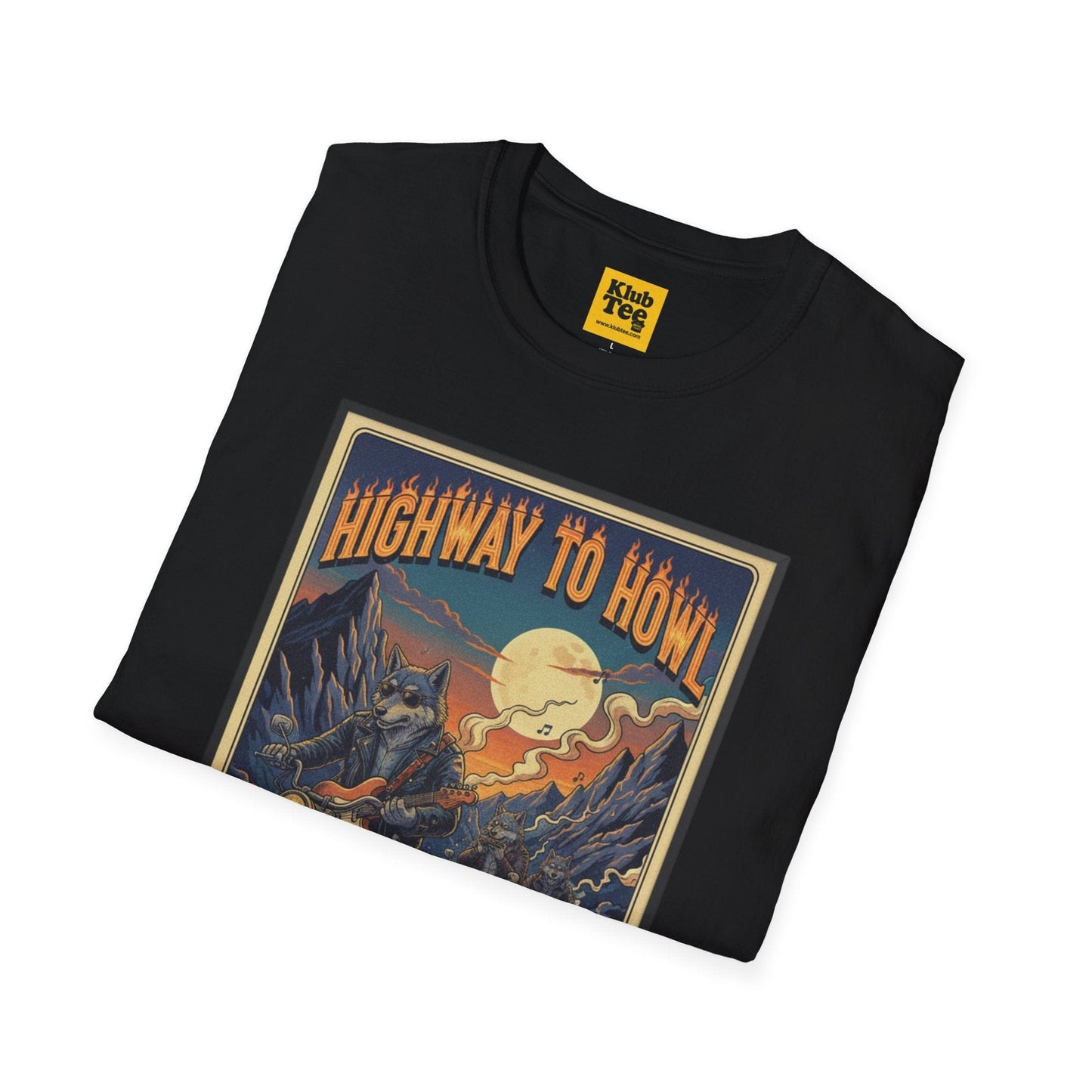 Highway to Howl T-Shirt - Rock Wolf Adventure Tee
