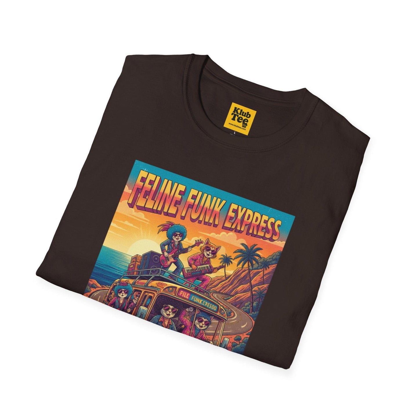 Feline Funk Express T-Shirt - Cat Lover Vintage Tee