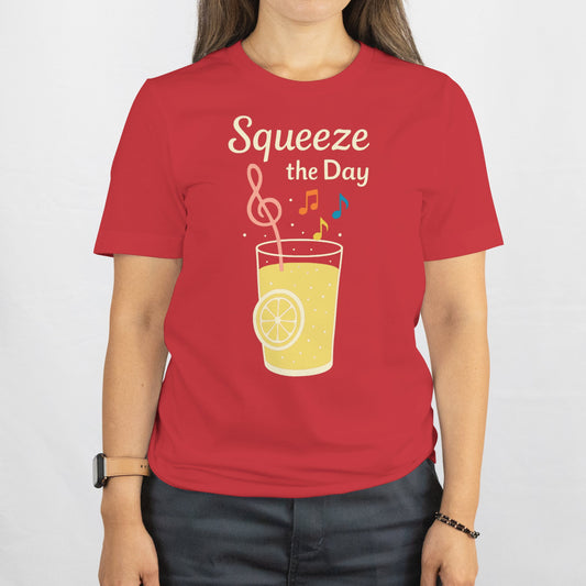Squeeze the day t-shirt with summer citrus motivation design
