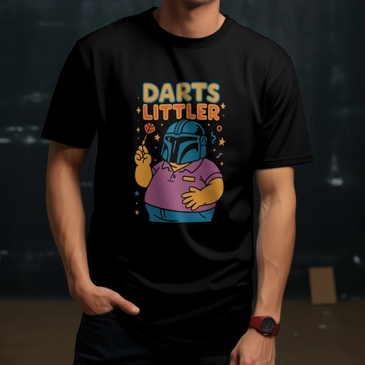 Darts littler t-shirt with sports fun dart board design