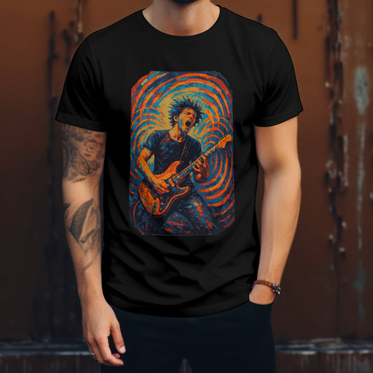 Rock vibes t-shirt featuring classic rock typography design