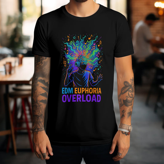 EDM euphoria overload t-shirt for electronic music dance fans