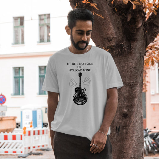 There's no tone like hollow tone t-shirt with acoustic guitar design
