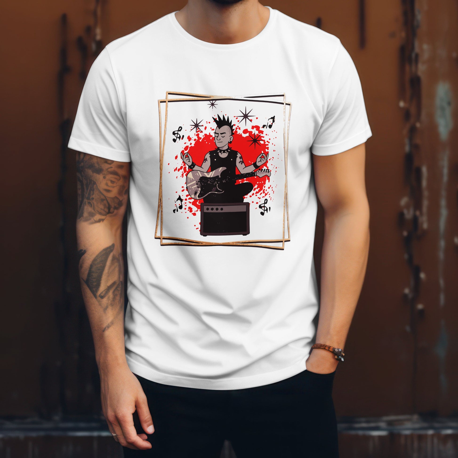 Rockin' t-shirt with classic rock music typography design