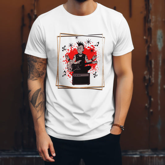 Rockin' t-shirt with classic rock music typography design