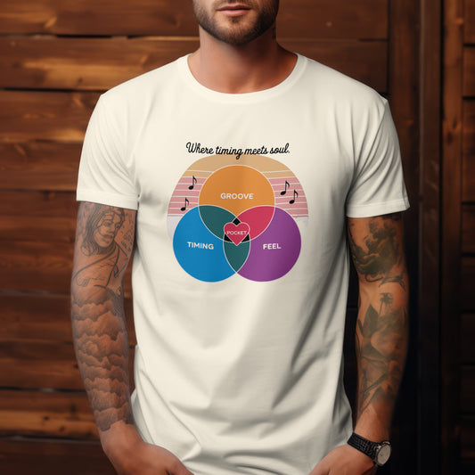 Groove soul t-shirt with unisex music typography design for rhythm lovers