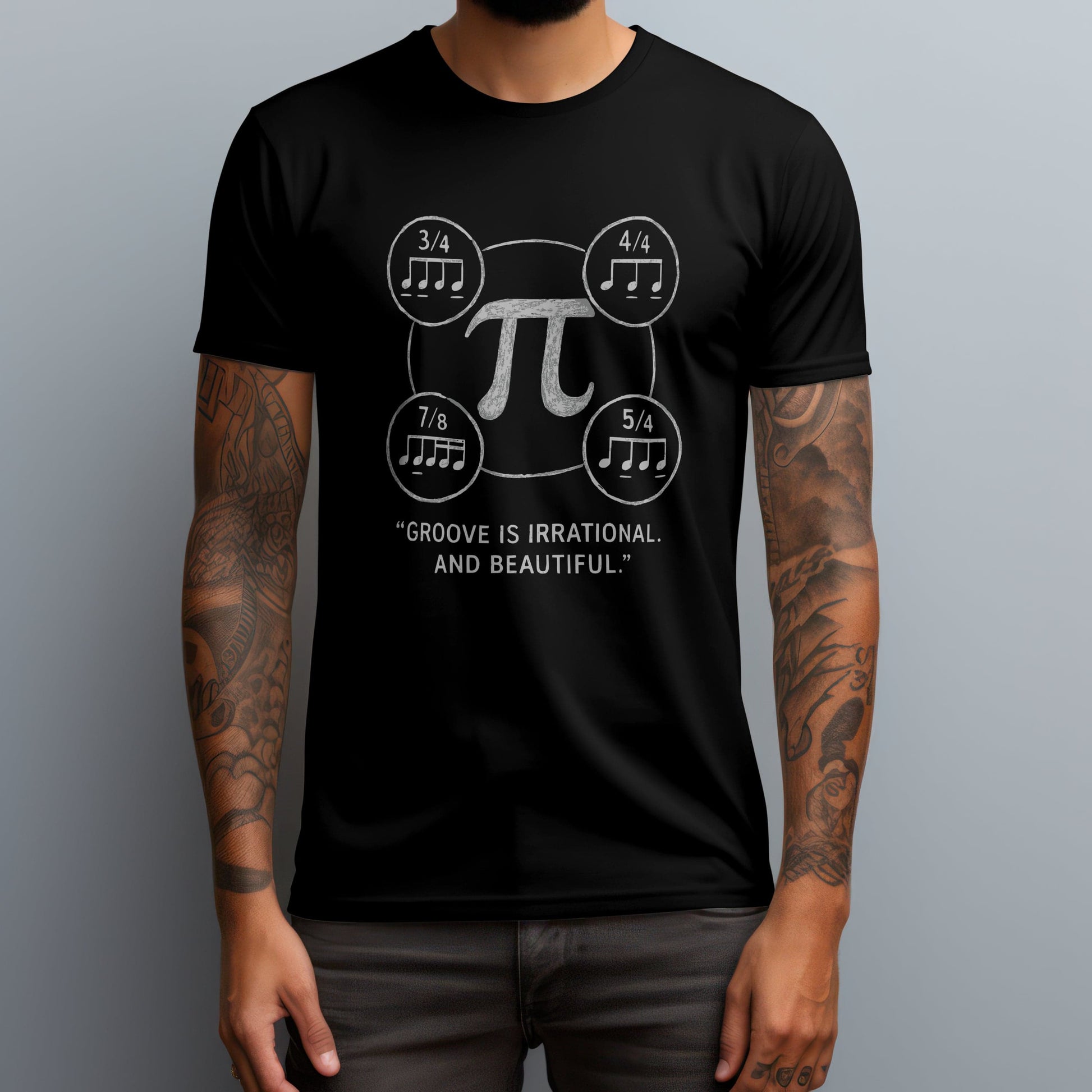 Groove is irrational t-shirt with music philosophy mathematics design