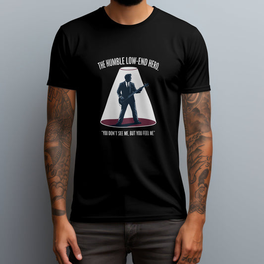 Rockstar bass guitar t-shirt with cool electric bass design for musicians