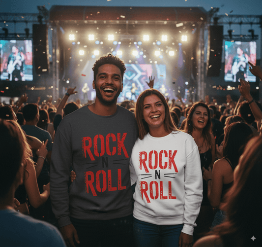 Rock 'n Roll Sweatshirt - Vintage Music Lover Gift