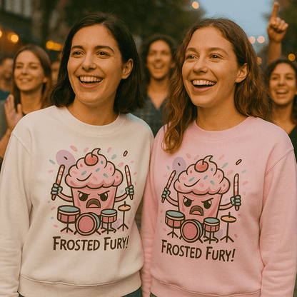 Frosted Fury Sweatshirt - Cute Dessert Graphic Tee
