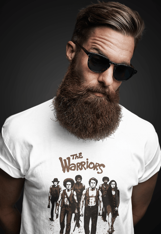 Warriors vintage graphic t-shirt with retro 80s movie design and classic film imagery
